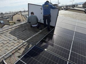 desmontado placas solares tejado pizarra